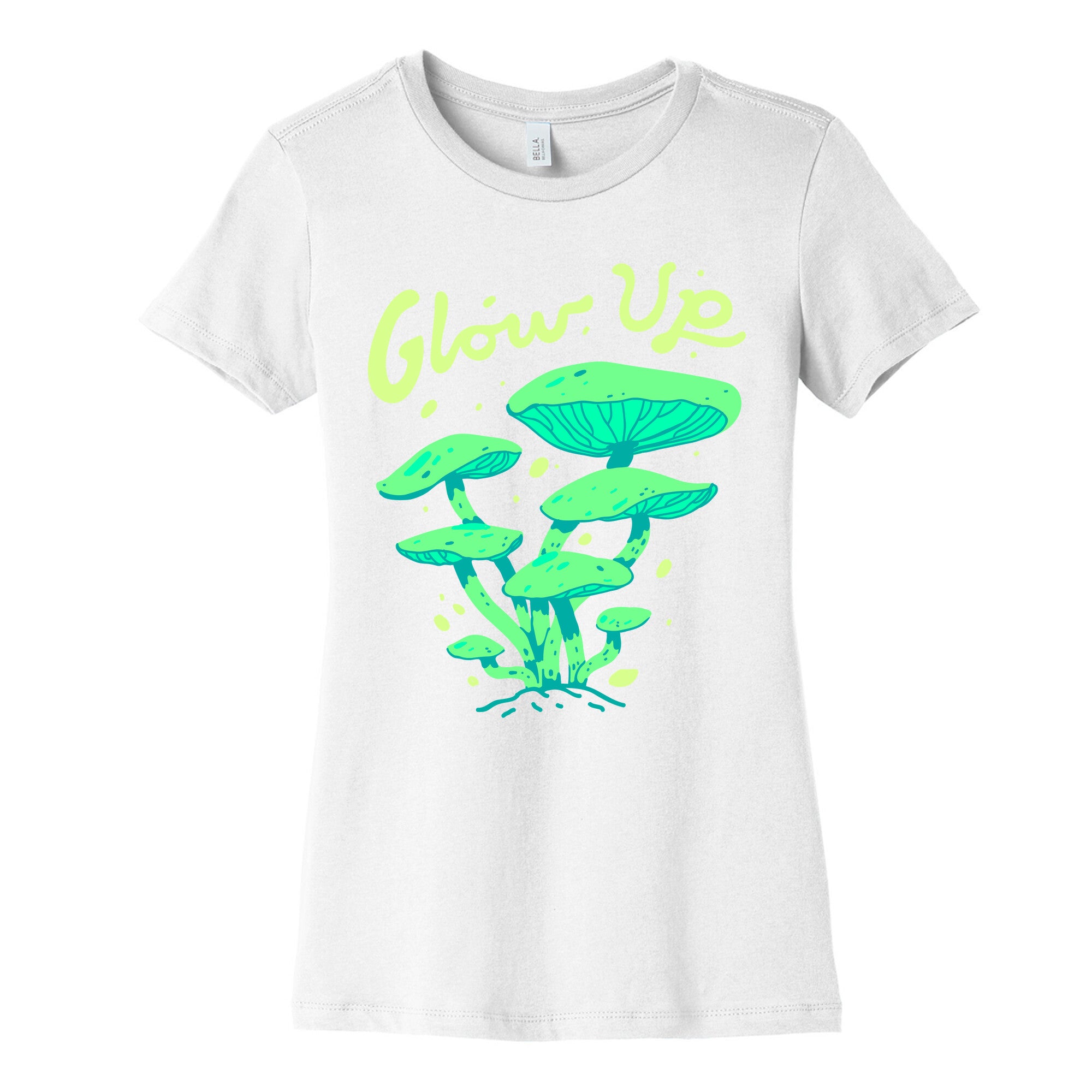 Glow up Bioluminescent Mushrooms Women's Cotton Tee